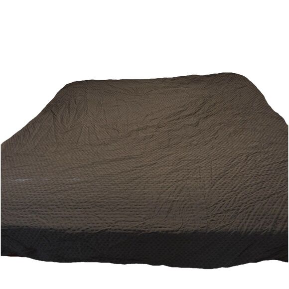 Calvin Klein Brown 100% Cotton Duvet Set 2 Shams Textured Polka Dot Cottage Boho - Picture 1 of 8